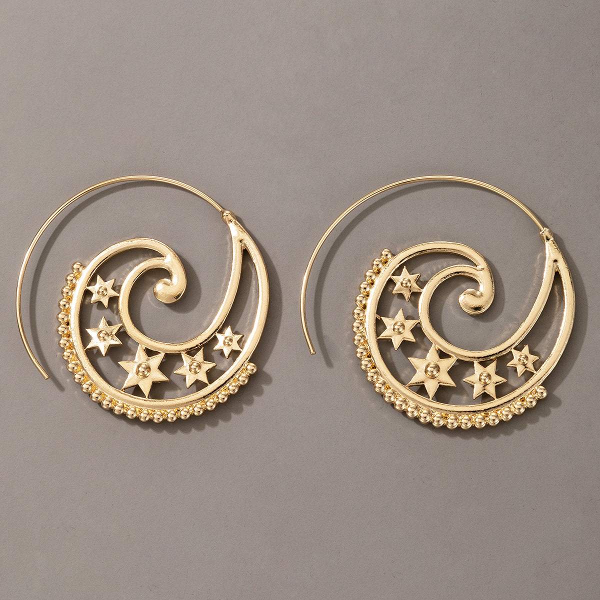 Gear Shaped Heart Shaped Retro Ear Jewelry Wholesale