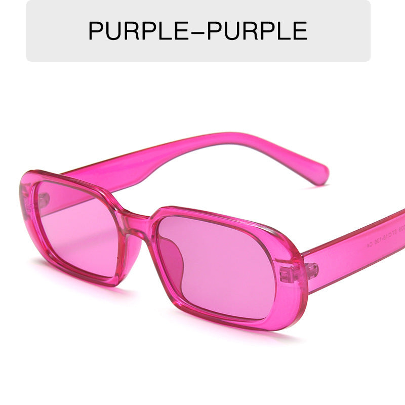 Retro Small Frame Sunglasses Female Candy Color