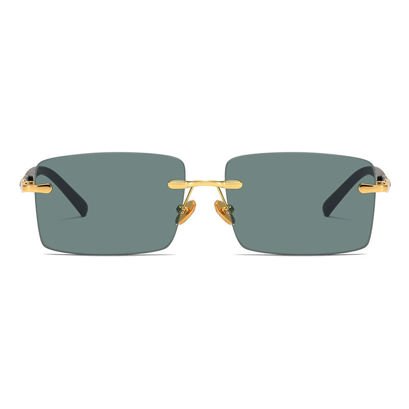 Rimless Crystal Sunglasses For Men