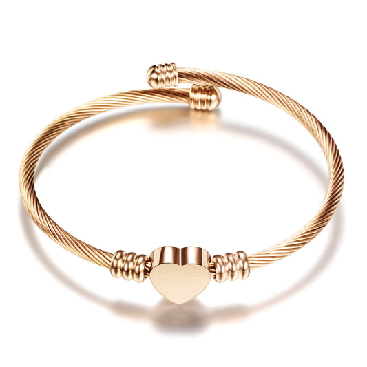 European and American trend steel wire twine cable bracelet