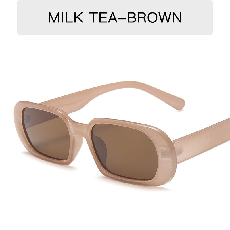 Retro Small Frame Sunglasses Female Candy Color