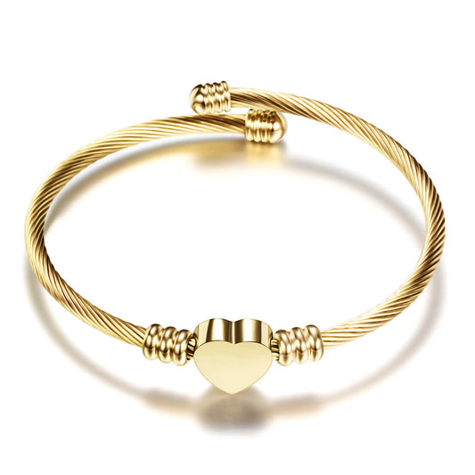 European and American trend steel wire twine cable bracelet