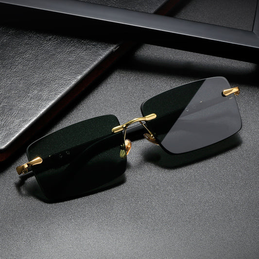 Rimless Crystal Sunglasses For Men