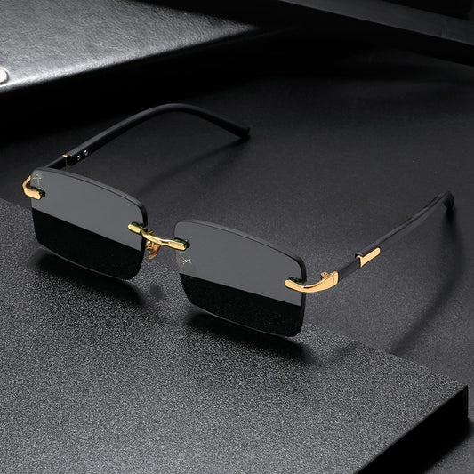 Rimless Crystal Sunglasses For Men